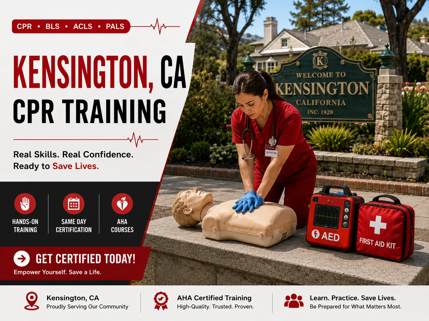ACLS and PALS certification class in Kensington, California