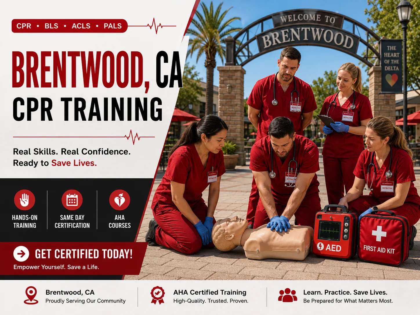 CPR BLS, ACLS & PALS Certification Course in Brentwood, CA