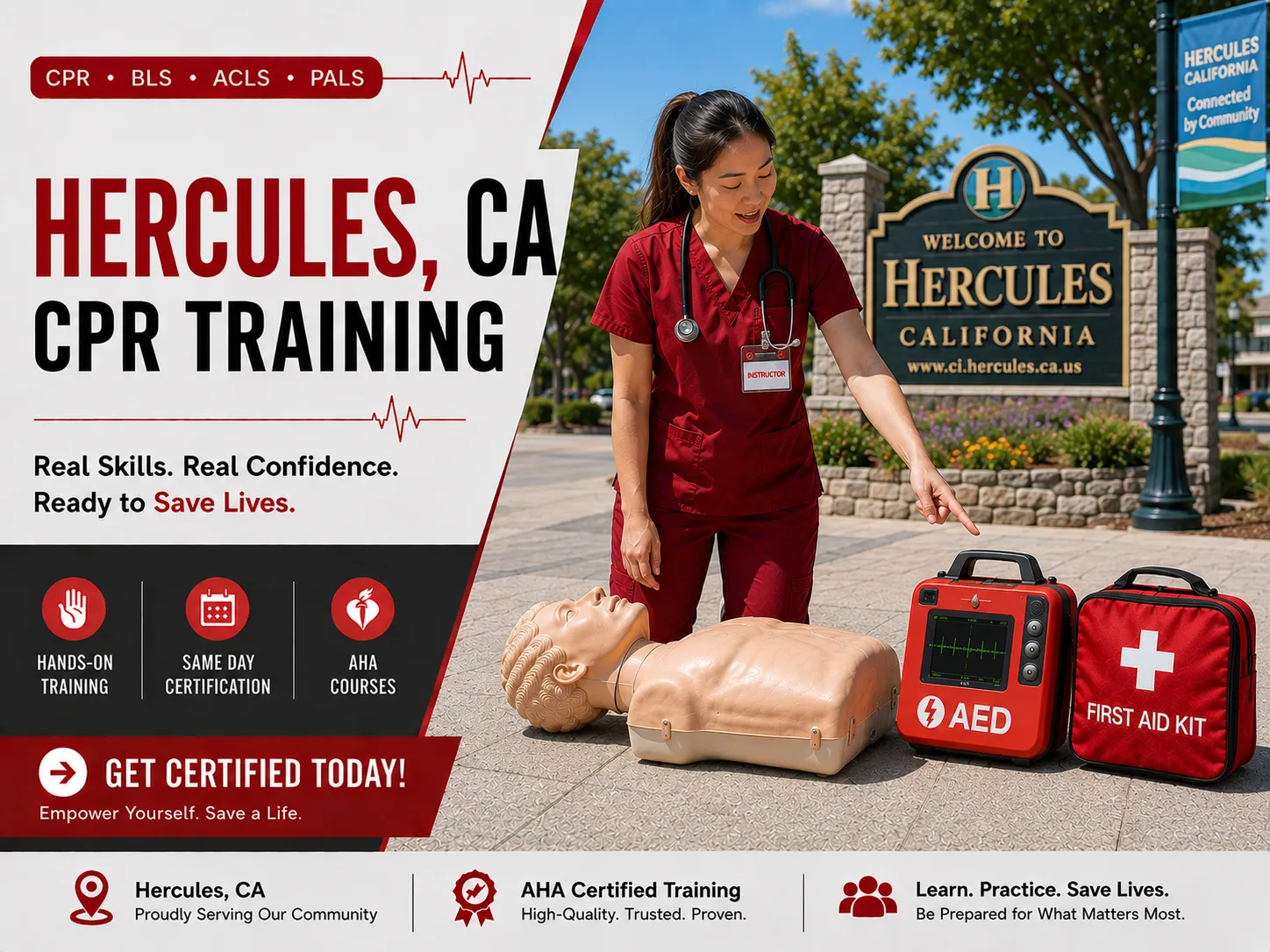 CPR, BLS, ACLS & PALS Certification Class Near Hercules, CA