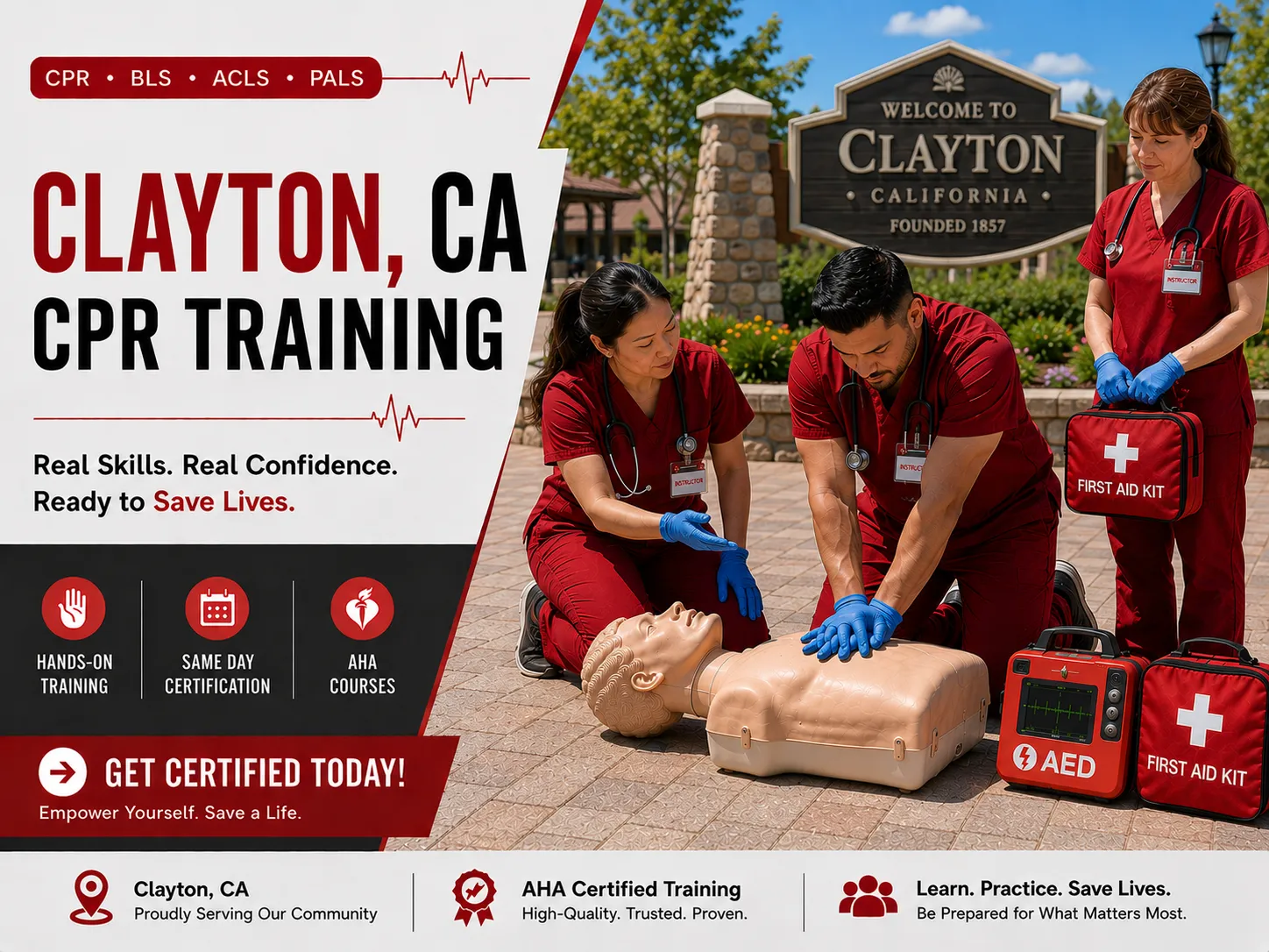CPR, BLS, ACLS & PALS Certification Class Near Clayton, CA