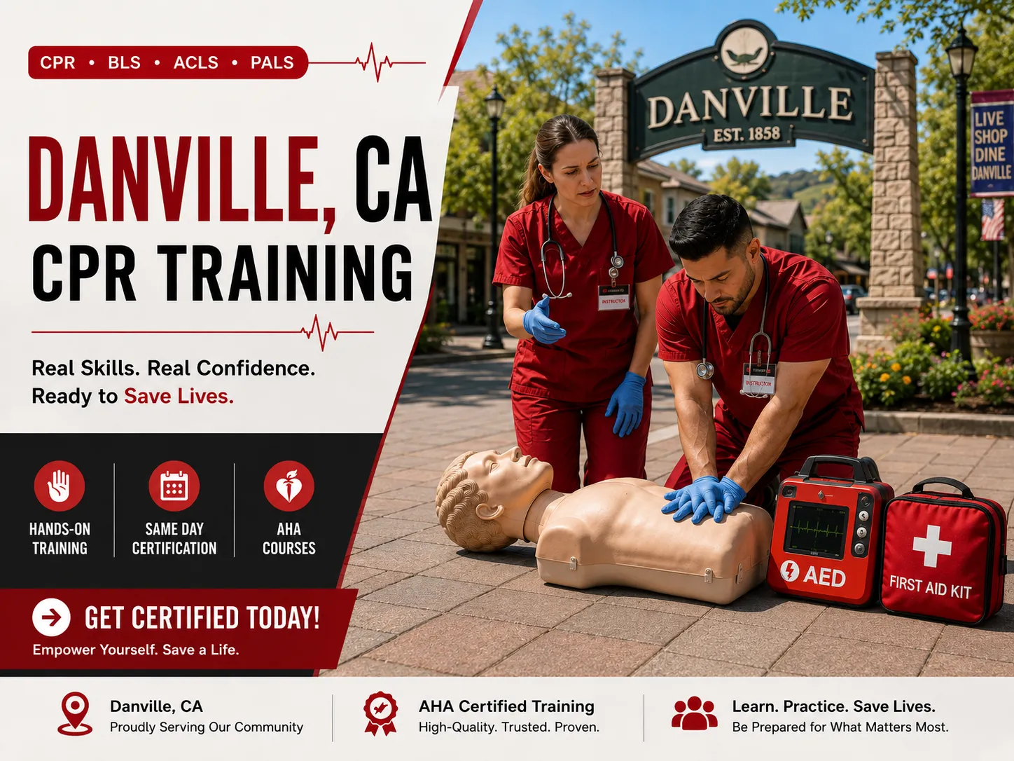 CPR BLS, ACLS & PALS Certification Course in Danville, CA