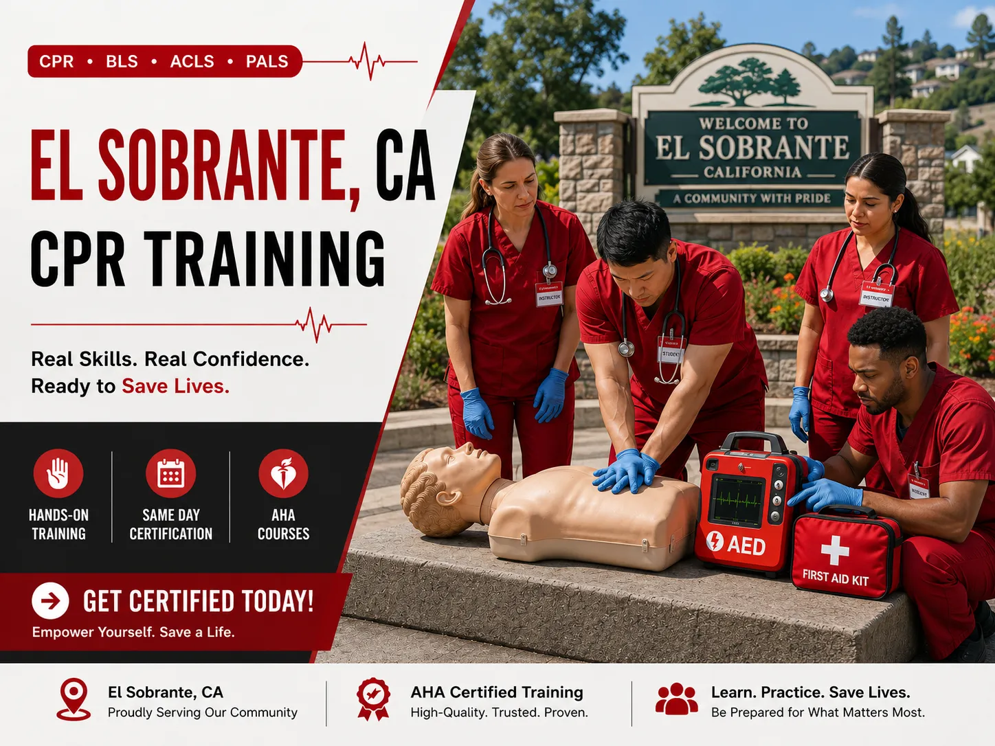 Hands-on CPR and BLS certification training in El Sobrante, CA