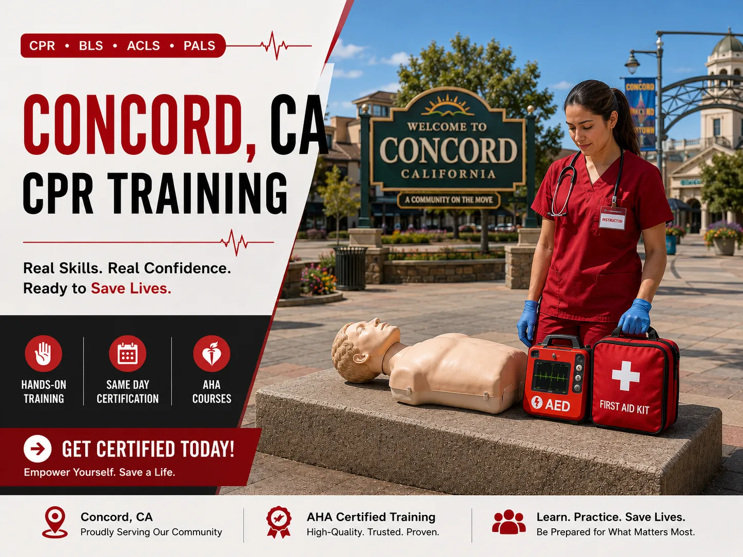 CPR BLS, ACLS & PALS Certification Course in Concord, CA