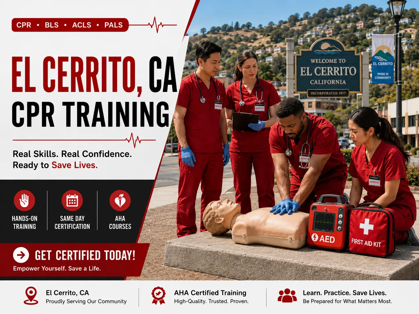 CPR, BLS, ACLS & PALS Certification Class Near El Cerrito, CA